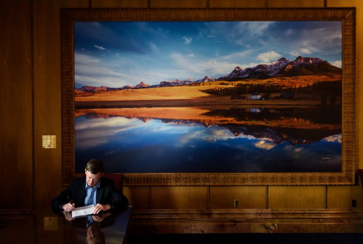 Colorado Governor John Hickenlooper in the Colorado State Capitol. (Photo: Carl Bower for Yahoo News)