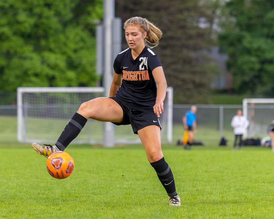 Brighton's Emily Kramer made first-team all-county in soccer and volleyball in 2021-22.