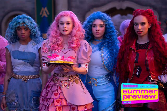 <p>Disney/Quantrell Colbert</p> Morgan Dudley, Ruby Rose Turner, Malia Baker, Kylie Cantrall in 'Descendants: The Rise of Red'