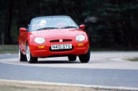 <p>Although often unfairly overshadowed by the Mazda MX-5, the MG F arrived in 1995 to critical acclaim. Launched with a 1.8-litre K-Series engine producing 120bhp or 145bhp, the F featured Hydragas suspension and a five-speed gearbox. Its mid-engined layout delivered excellent handling, while the Hydragas delivered the kind of ride quality not normally associated with a sports car. A total of <strong>77,269</strong> <strong>Fs were built before production ended in 2002.</strong></p>