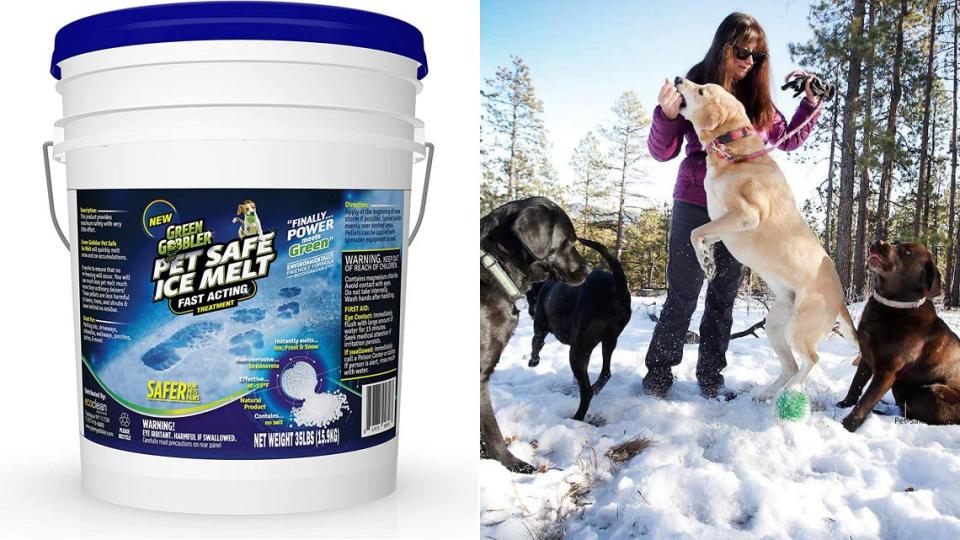 Melt the ice without hurting your pups.