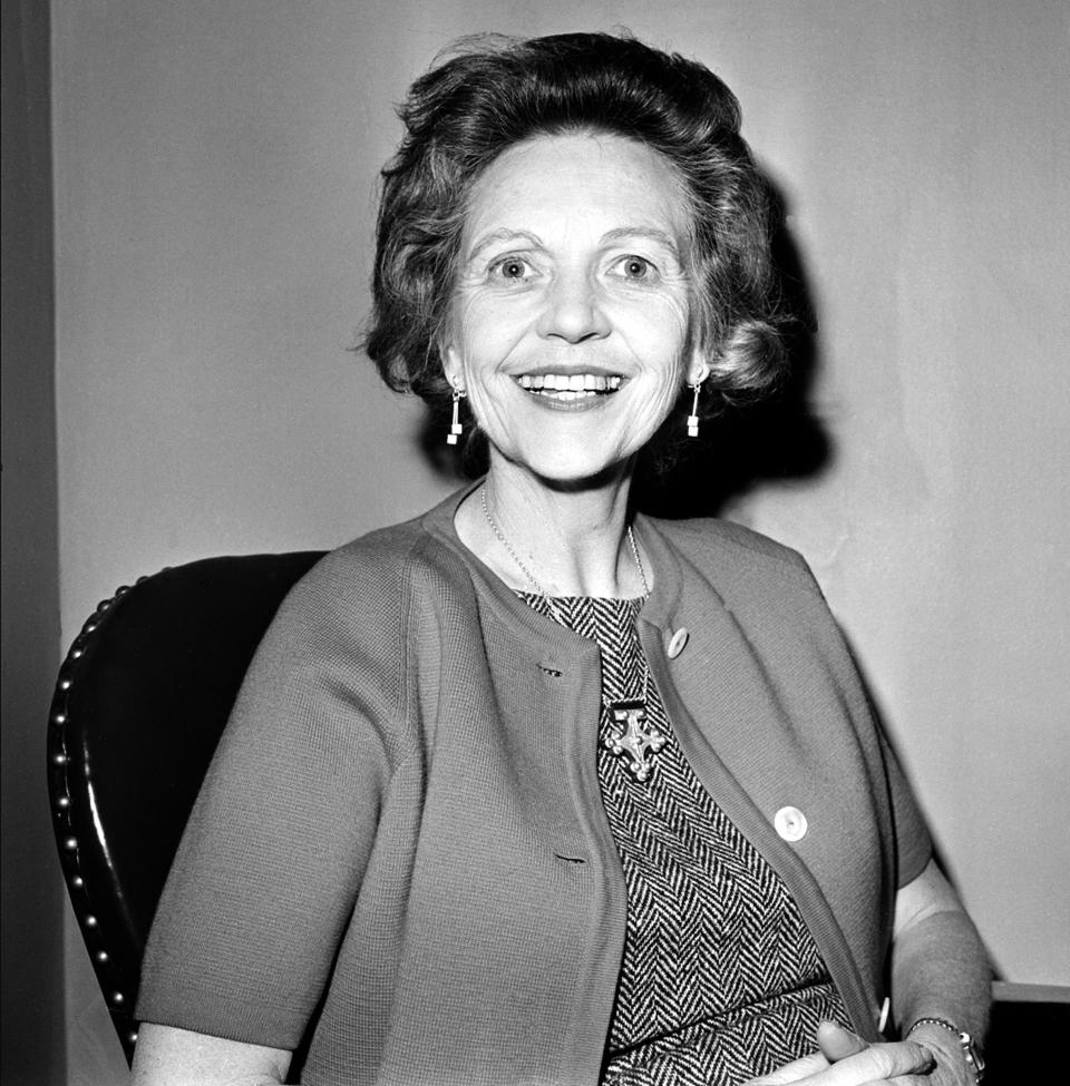 <a href="http://www.senate.gov/artandhistory/history/common/briefing/women_senators.htm"><strong>Served from:</strong></a> 1960-67  Sen. Maurine Neuberger (D-Ore.) poses on March 19, 1963 in Washington. (AP Photo/hlg) 