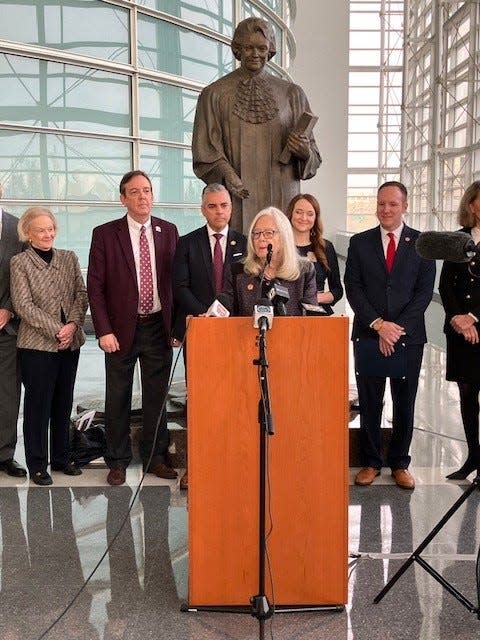 State Rep. Matt Gress, R-Phoenix, speaks about his proposal to create a statue of Sandra Day O'Connor to be placed at the U.S. Capitol