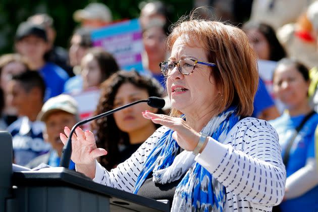 California state Sen. María Elena Durazo (D) sponsored S.B. 62, a new law that ends piece rate work in the state's garment industry. (Photo: via Associated Press)