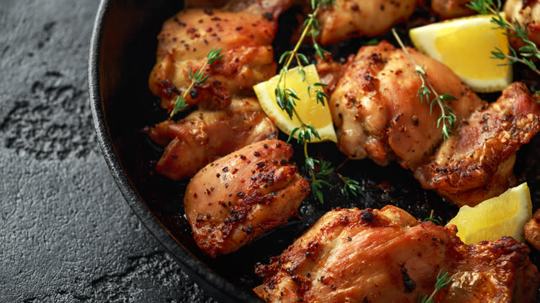 boneless chicken thighs with lemon and herbs