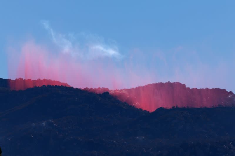 Wind driven Highland Fire in California