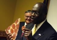 <b>Pizza Cain</b><br><br> Say what you want about Herman Cain’s primary bid, it had it’s memorable moments –‘999’, anyone? But what really resonated was his time as CEO of Godfather Pizza. Pizza <a href="http://pizzashares.tumblr.com/" rel="nofollow noopener" target="_blank" data-ylk="slk:is something the internet cares about;elm:context_link;itc:0;sec:content-canvas" class="link ">is something the internet cares about</a>. <br><br>Sadly, the Pizza Cain Tumblr--the gold standard of <a href="http://www.tumblr.com/tagged/pizza-cain" rel="nofollow noopener" target="_blank" data-ylk="slk:Herman Cain pizza memes;elm:context_link;itc:0;sec:content-canvas" class="link ">Herman Cain pizza memes</a>--has been taken down.