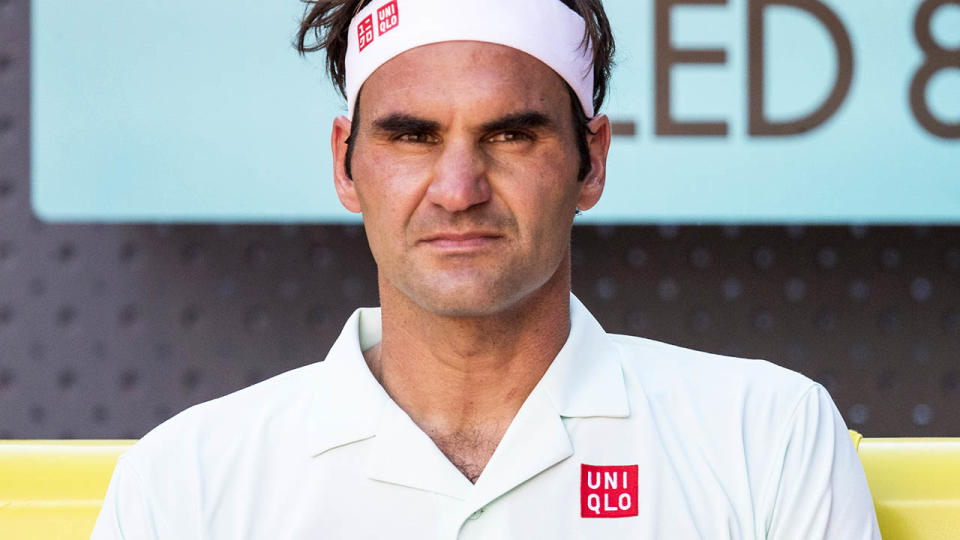 Roger Federer in action in Madrid. (Photo by David S. Bustamante/Soccrates/Getty Images)