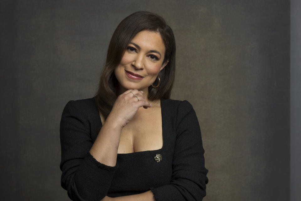 Executive producer Monica Beletsky poses for a portrait to promote the Apple TV+ television series "Manhunt" during the Winter Television Critics Association Press Tour on Monday, Feb. 5, 2024, at The Langham Huntington Hotel in Pasadena, Calif. (Willy Sanjuan/Invision/AP)