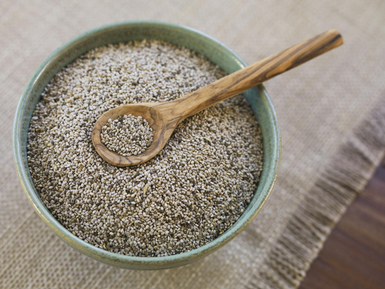 Chia seeds in bowl