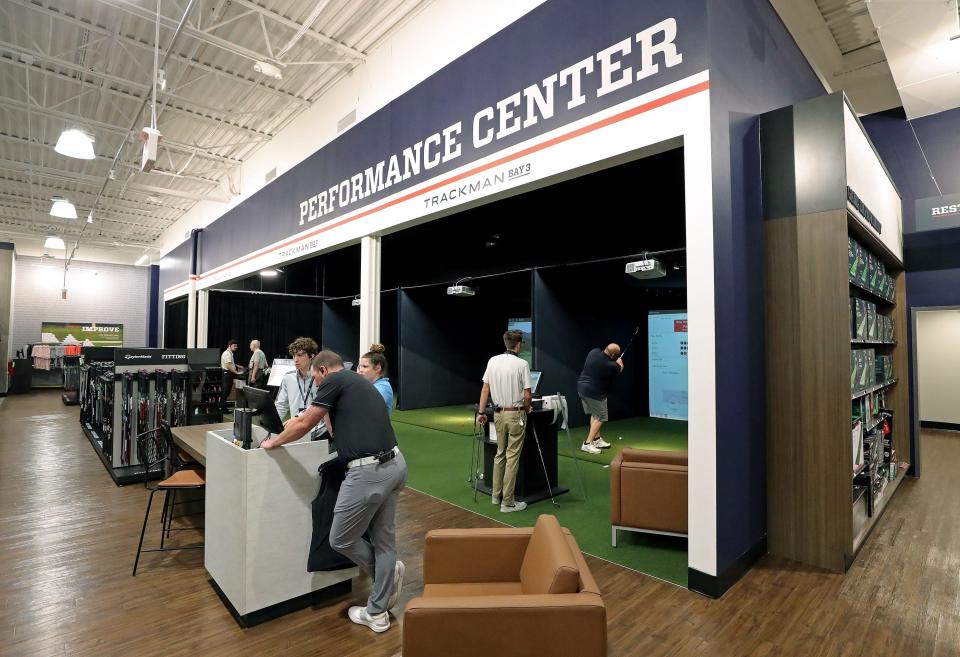 The Performance Center at the reclocated Montrose Golf Galaxy includes four golf simulator bays.