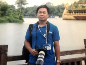 FILE - This undated family file photo provided on Wednesday, March 3, 2021 shows Associated Press journalist Thein Zaw in Yangon, Myanmar. Myanmar’s military-controlled government is seeking to suppressing media coverage of protests against their seizure of power as journalists and ordinary citizens strive to keep people inside and outside of the country informed about what is happening. The government has detained dozens of journalists since the Feb. 1 coup, including Thein Zaw of The Associated Press. But local media are fighting back using other methods to provide news updates, such as social media platforms. (Thein Zaw family via AP, File)