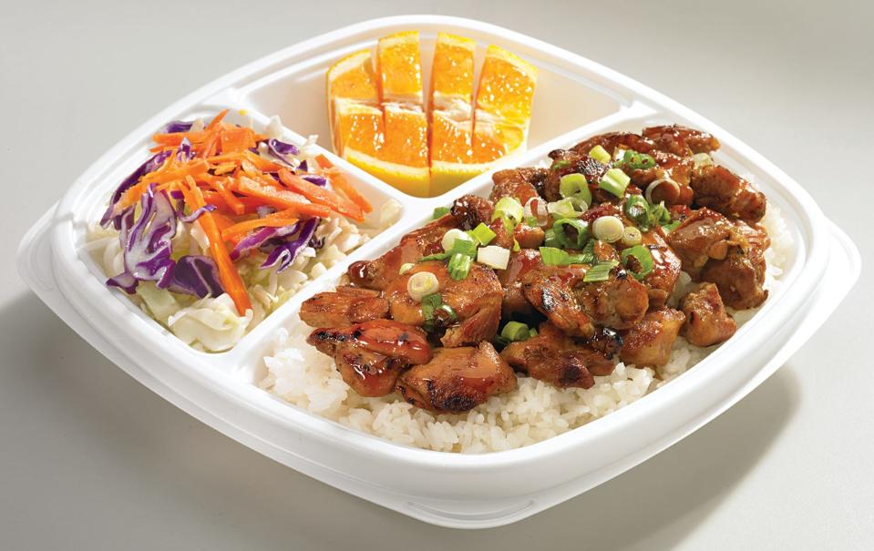 The chicken plate is among the customer favorites at Flame Broiler, a Korean-inspired fast-casual restaurant known for its healthy bowls and plates.