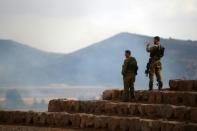 Israeli soldiers in the Israeli-annexed Golan Heights on June 28, 2015