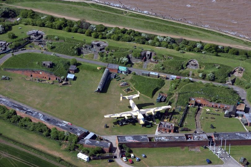Aerial view of Fort Paull, captured in 2007