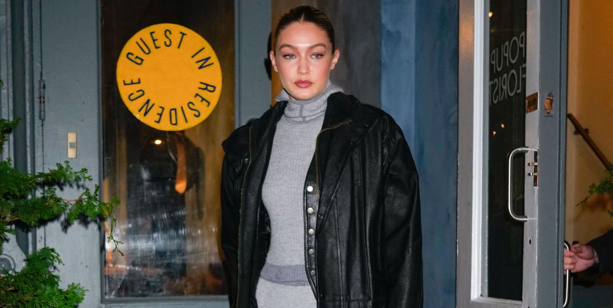 new york, new york   november 29 gigi hadid is seen making a special appearance at the popup store of her brand guest in residence on november 29, 2022 in new york city photo by gothamgc images