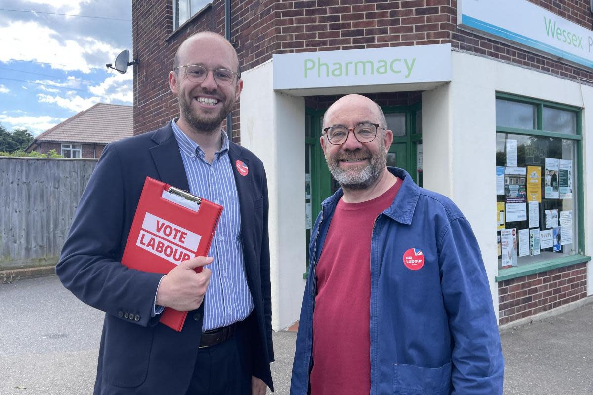 Lloyd Hatton and Jim Knight on the campaign trail <i>(Image: Lloyd Hatton)</i>