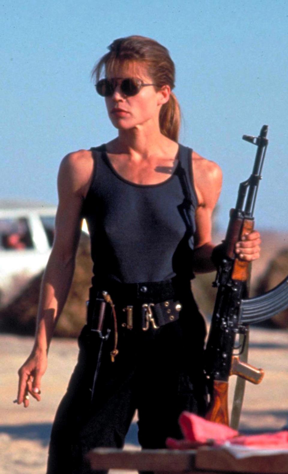 Linda Hamilton in ‘Terminator 2: Judgment Day’ (StudioCanal/Shutterstock)