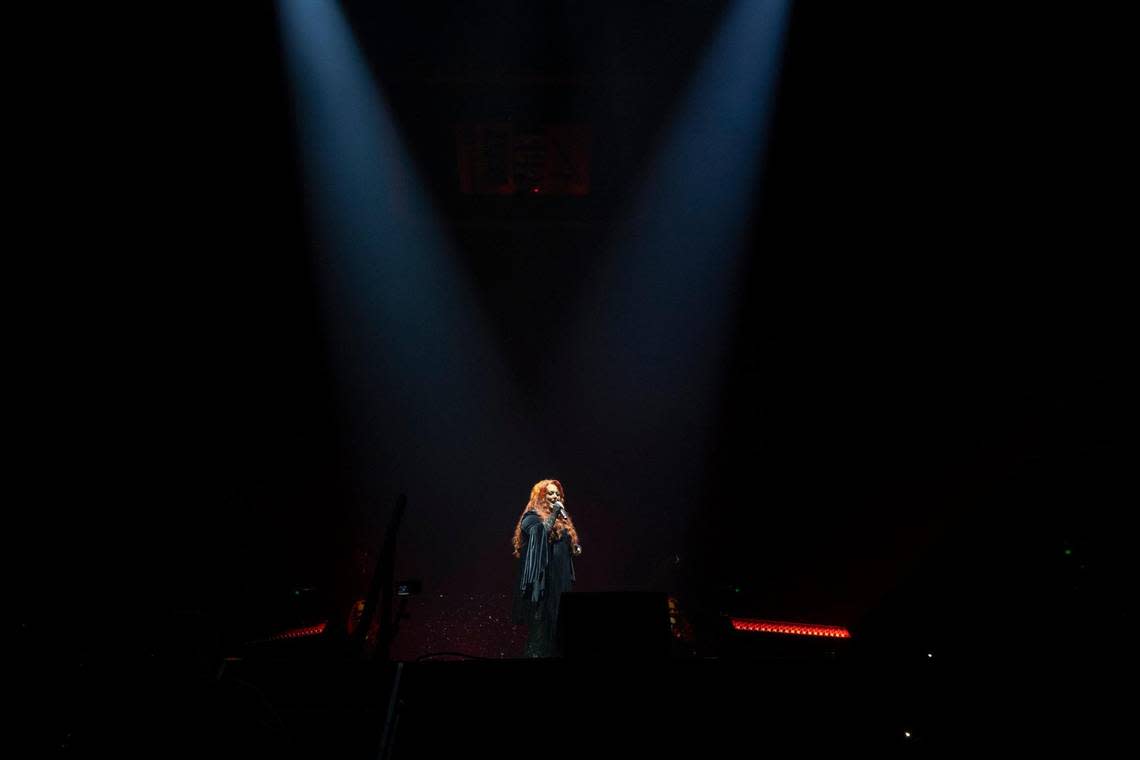 Wynonna Judd performs as The Judds: The Final Tour visits Rupp Arena in Lexington, Ky., on Saturday, Oct. 29, 2022.