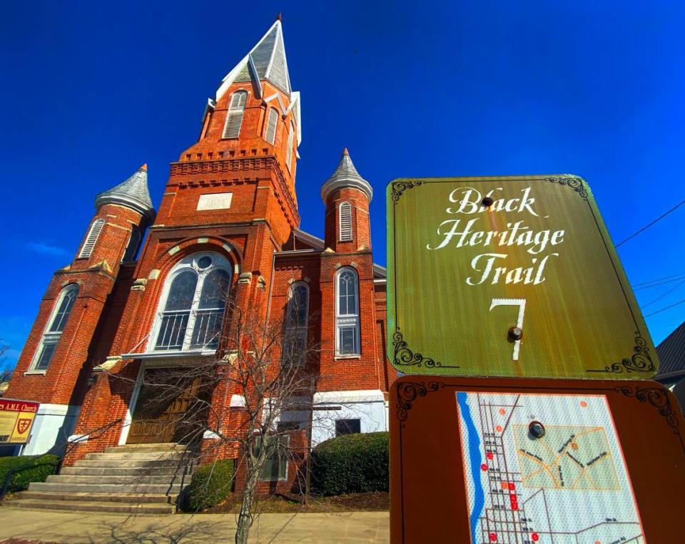 Saint James A.M.E. Church, located at 1002 6th Ave. in Columbus, Georgia, is of historic significance and included on Columbus’ Black Heritage Trail.. 02/16/2024