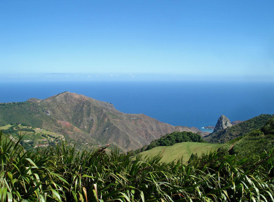 The Sandy Bay district of the remote island of St Helena - Credit: AP