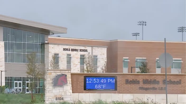 A teacher at Bohls Middle School in Pflugerville, Texas, is now on leave as officials investigate an incident in which he told students his race “is the superior one.” (Photo: Screenshot/YouTube.com/KXAN News)
