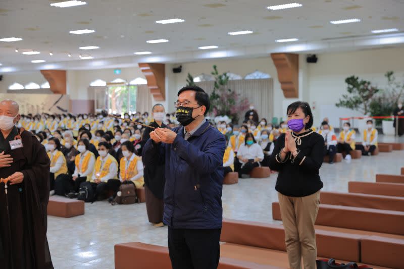 ▲陳水扁今（10）日到佛光山追悼星雲大師。（圖／佛光山提供）