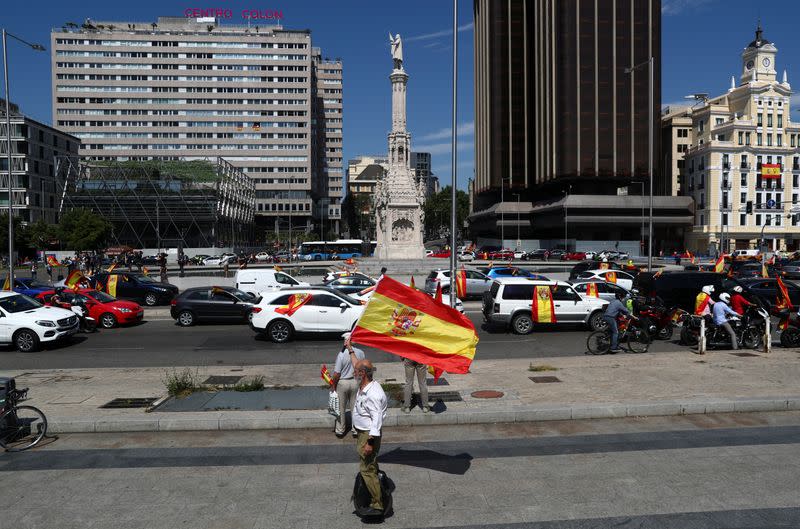 Protest against the government's handling of the coronavirus disease (COVID-19) pandemic in Madrid