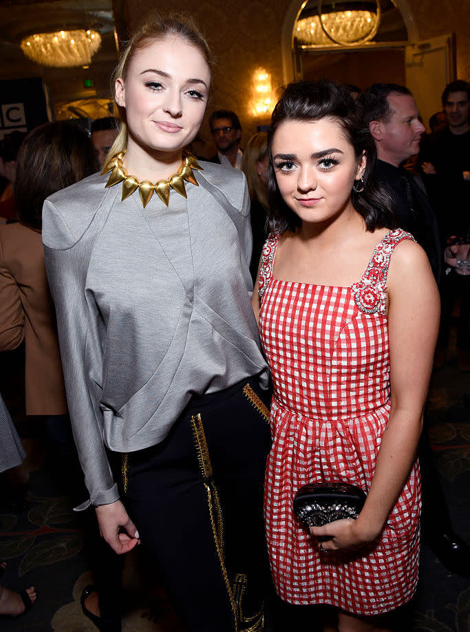 Sophie Turner and Maisie Williams