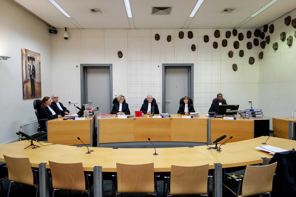 The court before the first pro forma hearing takes place in the criminal case against main suspect Gerrit Jan van D. and the Austrian tenant and handyman Josef B. in the Ruinerwold case, in Assen, The Netherlands, 21 January 2020. The two suspects are, among other things, suspected of improper deprivation of liberty.  EPA/ROBIN VAN LONKHUIJSEN