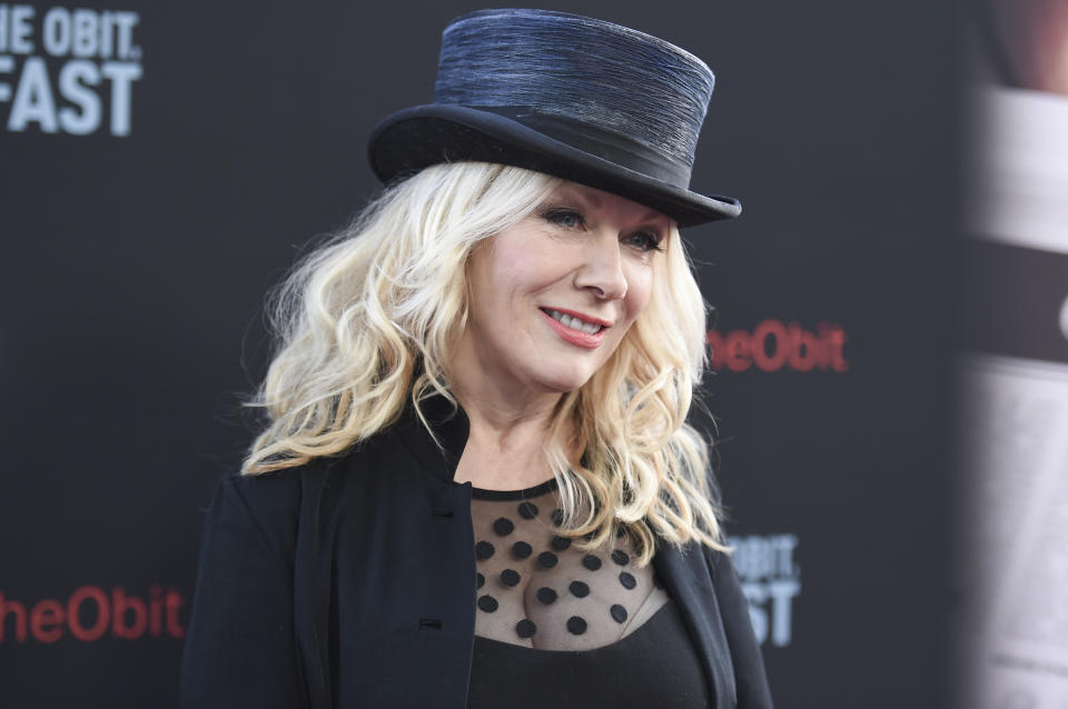 FILE - Nancy Wilson attends the LA Premiere of "If You're Not In The Obit, Eat Breakfast" in Beverly Hills, Calif. on May 17, 2017. Wilson released her first solo album, “You and Me.” (Photo by Richard Shotwell/Invision/AP, File)