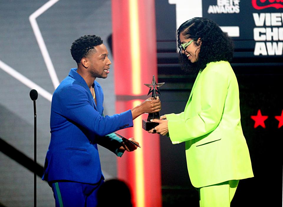 Speech: Ella Mai namechecked her home city as she accepted the award (Getty Images)