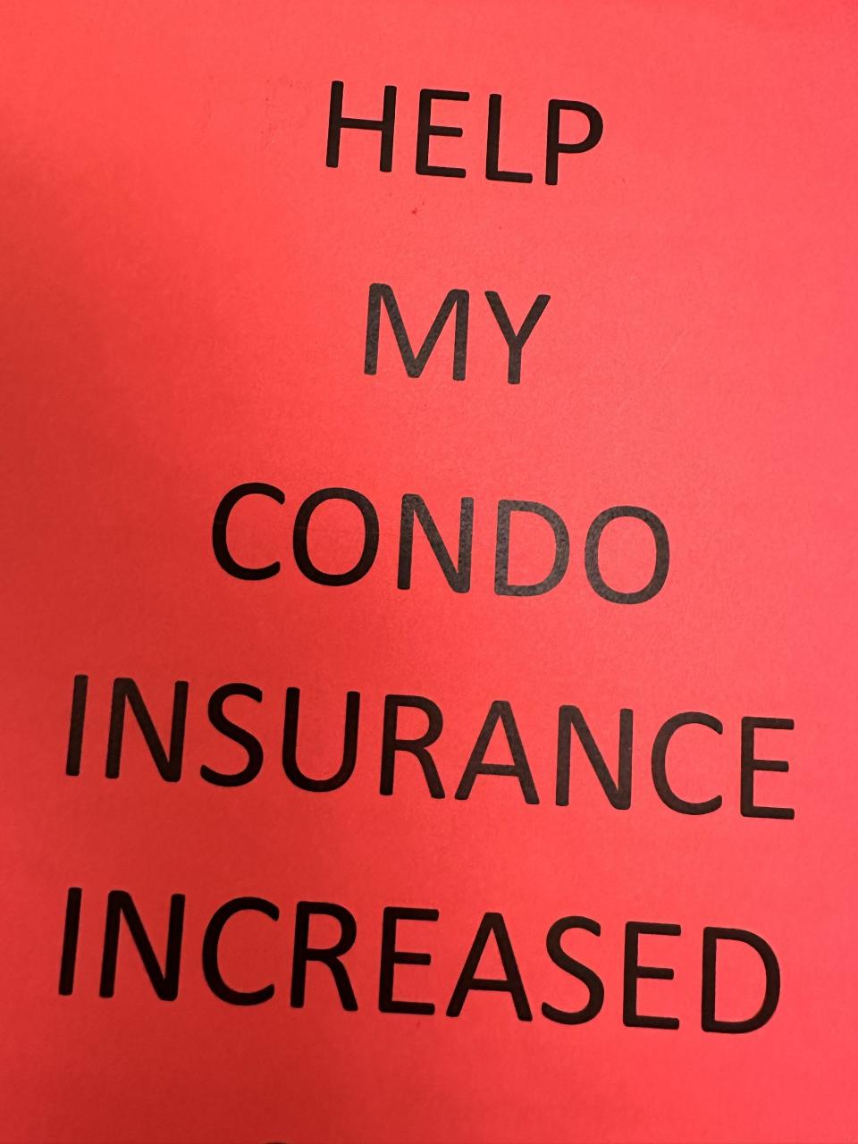 Daytona Beach Shores condo owner Tom Baker sent a six-page memo to all of Florida's senators and representatives, seeking help to rein in property insurance costs. He said one of the 160 legislators, Sen. Jason Pizzo, D-Sunny Isles Beach, responded to him.