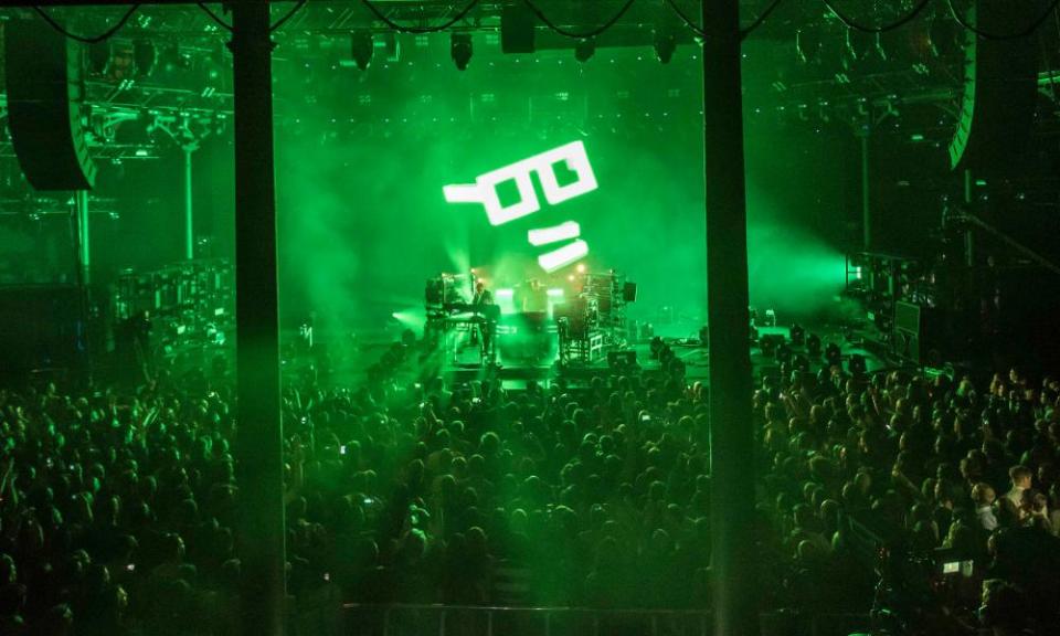 Light show: the Chemical Brothers performing in 2015.