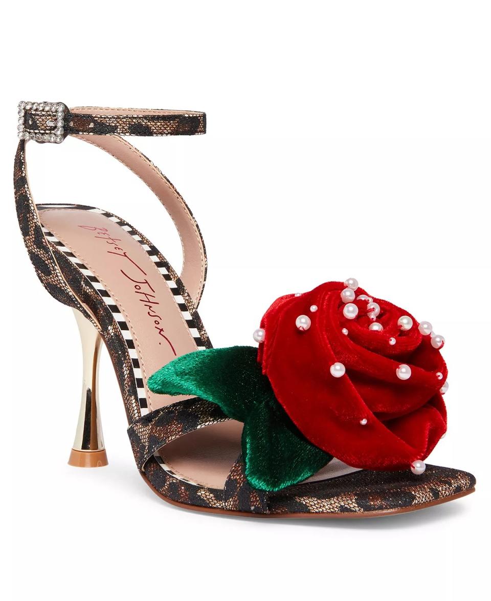 Betsey Johnson Carlos Rosette Dress Sandal 