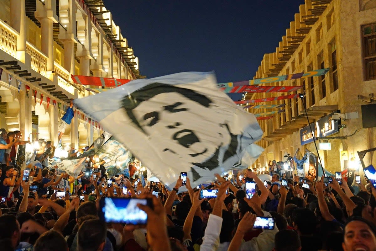 Lionel Scaloni invoked the spirit of Diego Maradona ahead of Argentina’s match against Mexico (Peter Byrne/PA) (PA Wire)