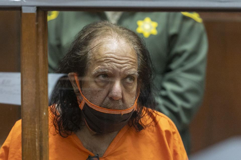 Ron Jeremy at arraignment on rape and sexual assault charges on June 26, 2020, in Los Angeles.
