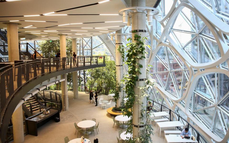 Inside the Amazon Spheres at Amazon's headquarters in Seattle - Lindsey Wasson/REUTERS