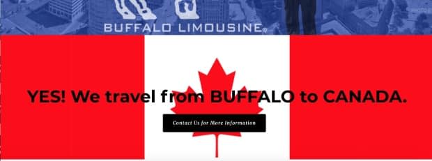 A new post on Buffalo Limousine's website informs Canadian travellers that it will drive them from Buffalo, N.Y., across the Canadian border. 