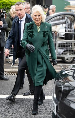 <p>Samir Hussein - Pool/Getty</p> Queen Camilla during her visit to Belfast, Northern Ireland.