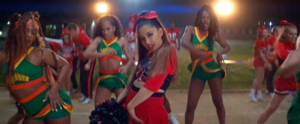 Ariana Grande as a Toro cheerleader from <em>Bring It On</em>