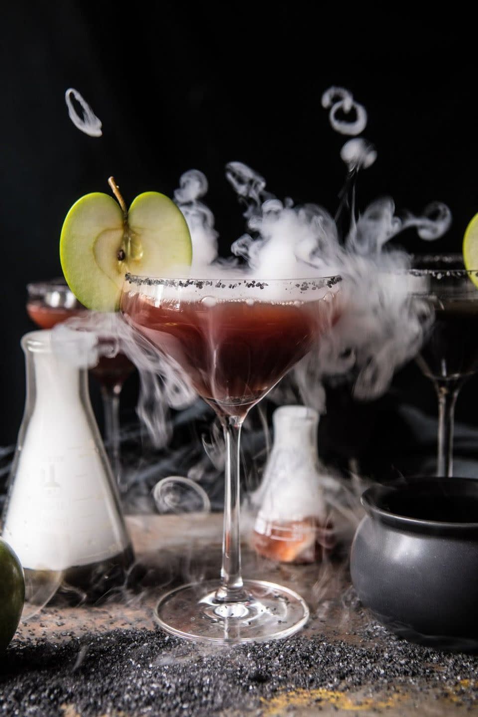 dry ice drinks poison apple martini