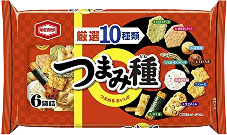  使用日本國產米製作，特選10種類米果，一次品嘗到各種美味點心！