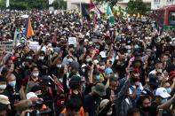 Thai anti-government mass protest, on the 47th anniversary of the 1973 student uprising, in Bangkok