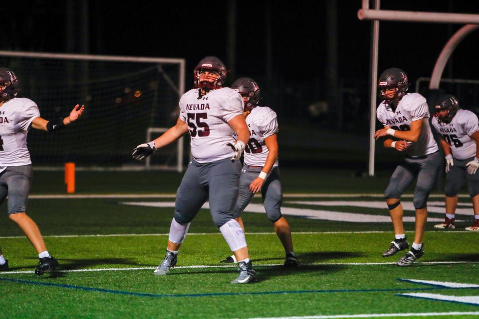 Nevada Tigers Talan Chandler prepares for second half of game at Catholic on Friday, August 26, 2022.