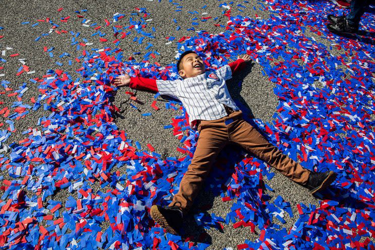 This kid had to wait five long years for his first World Series title. (Zbigniew Bzdak/Chicago Tribune/TNS via Getty Images)