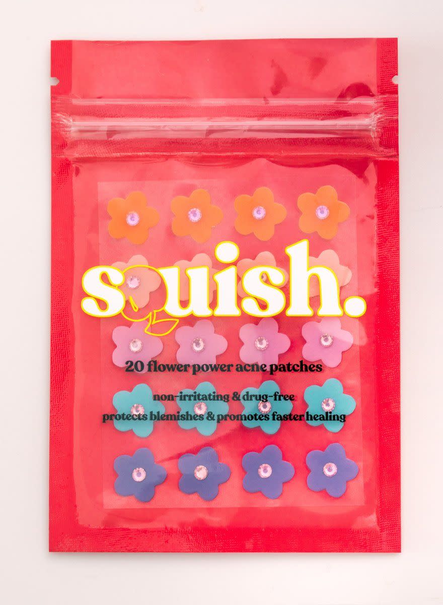 <p><strong>Squish Beauty</strong></p><p>squishbeauty.com</p><p><strong>$14.00</strong></p><p>For a major distraction, cover your whitehead with one of these bedazzled hydrocolloid patches—or wear them sans zits with some go go boots for a quick 70s Halloween costume—either way, these patches make covering zits cute and we're here for it. </p>