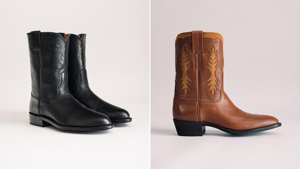 The Kent, at left, and Caldwell boot models are the first two SKUs available in Parker Boot Company's MTO program.