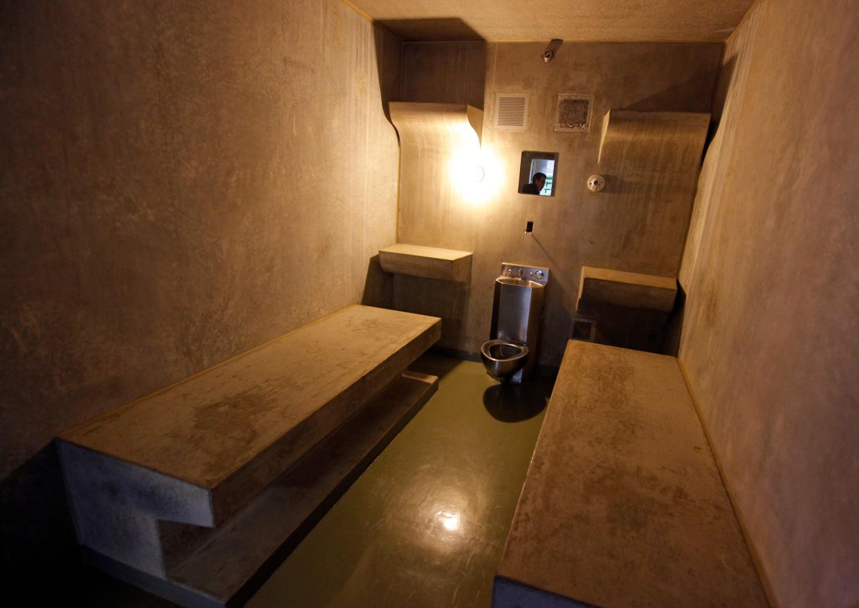 Richard Glossip is on death row at the Oklahoma State Penitentiary in McAlester. Just before their execution, inmates are kept in a cell close to the chamber.
