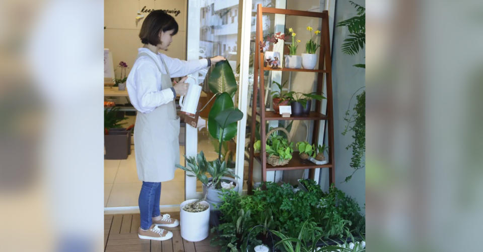 植栽澆水養成良好習慣，勿過度澆水，能讓植物長更好、也避免病媒蚊孳生風險。圖/張芮瑜提供